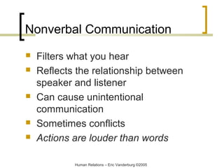 Communication in human relations - Eric Vanderburg - Remington College ...
