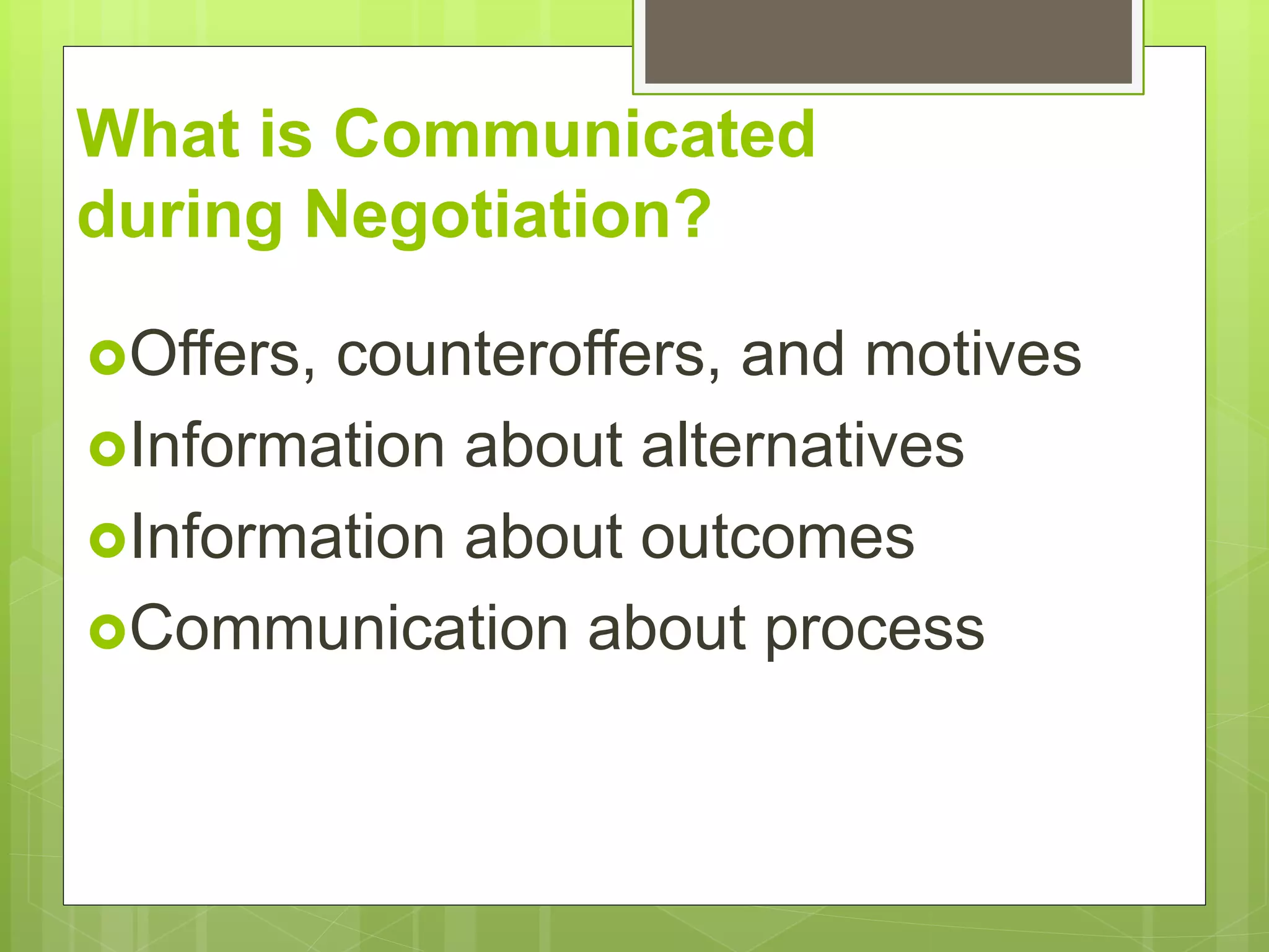 Communication In Negotiation Process Ppt