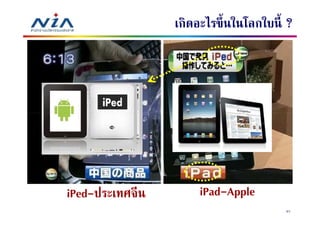 เกิดอะไรขึ นในโลกใบนี ?




iPed-ประเทศจีน       iPad-Apple
                                      37
 