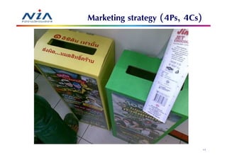 Marketing strategy (4Ps, 4Cs)




                                11
 