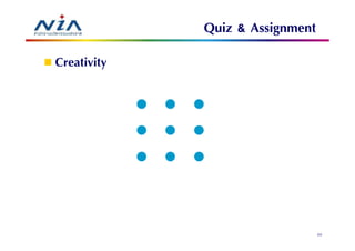 Quiz & Assignment
Creativity




                                 22
 