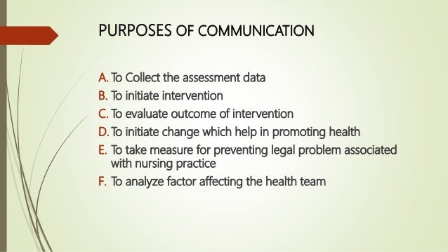 Methods of communication in nursing image