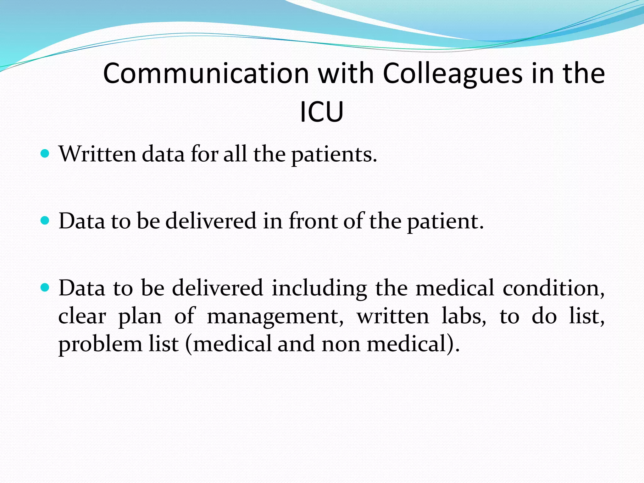 Communication In Icu Communication in Pediatric Critical Care.pptx
