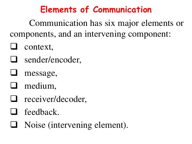 7 elements of communication speech - qeryrb