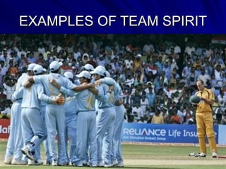 EXAMPLES OF TEAM SPIRIT 