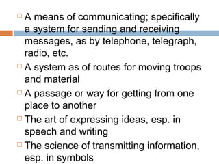Introduction to Communication Process | PPT