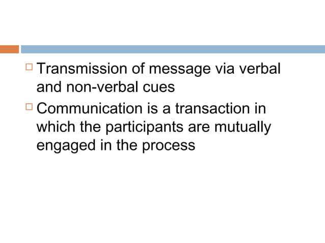 Introduction to Communication Process | PPT