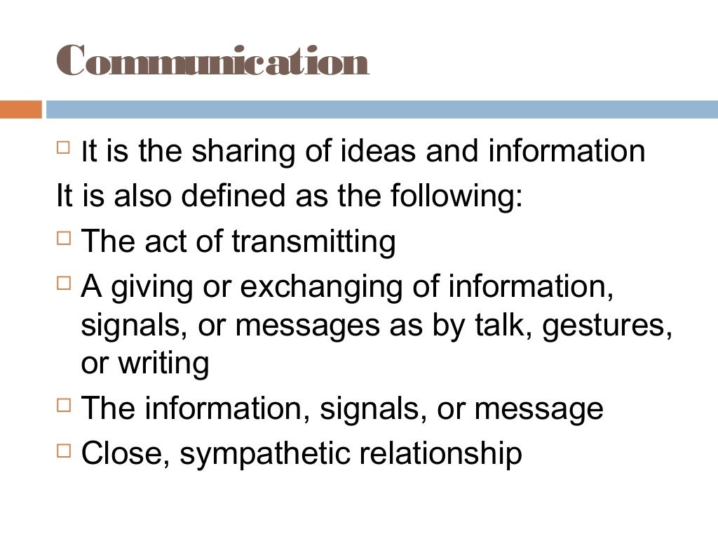 Introduction to Communication Process