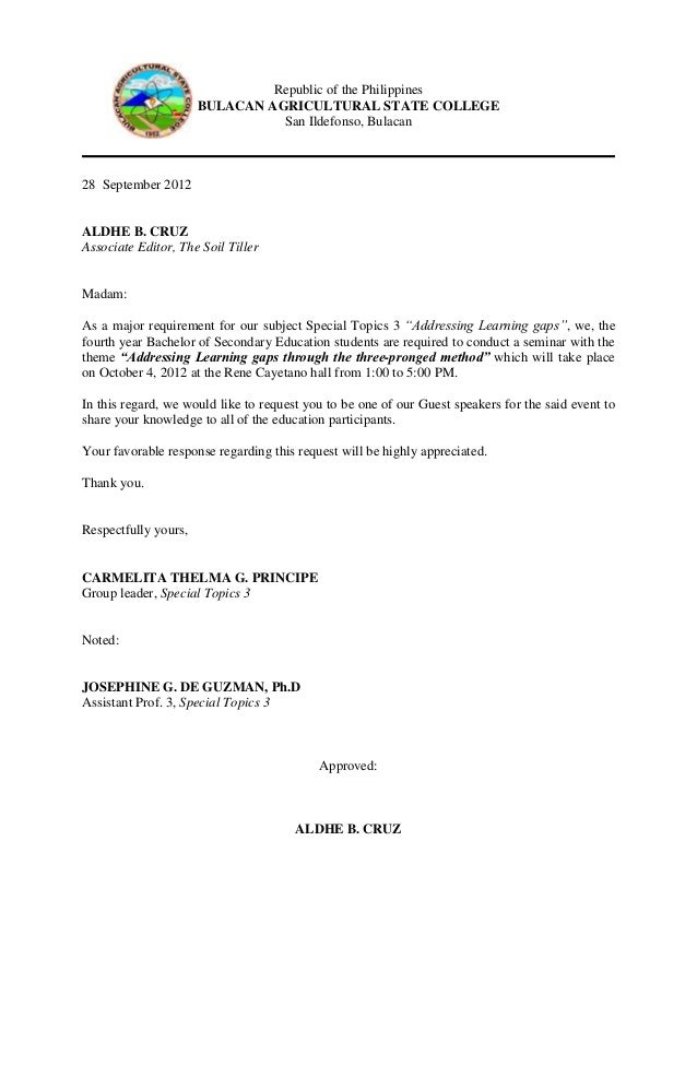 invitation letter guest lecture speaker guest 1 Communication letter for invitation letter guest lecture speaker guest 1 Communication letter for