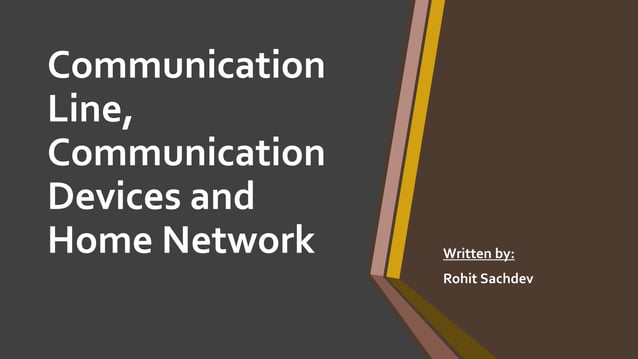 Communication line, communication devices and home network | PPT