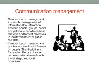 Communication management. | PPT