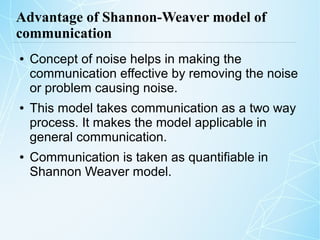 Communication Model Of Aristotle, Lasswell And shannon Weaver