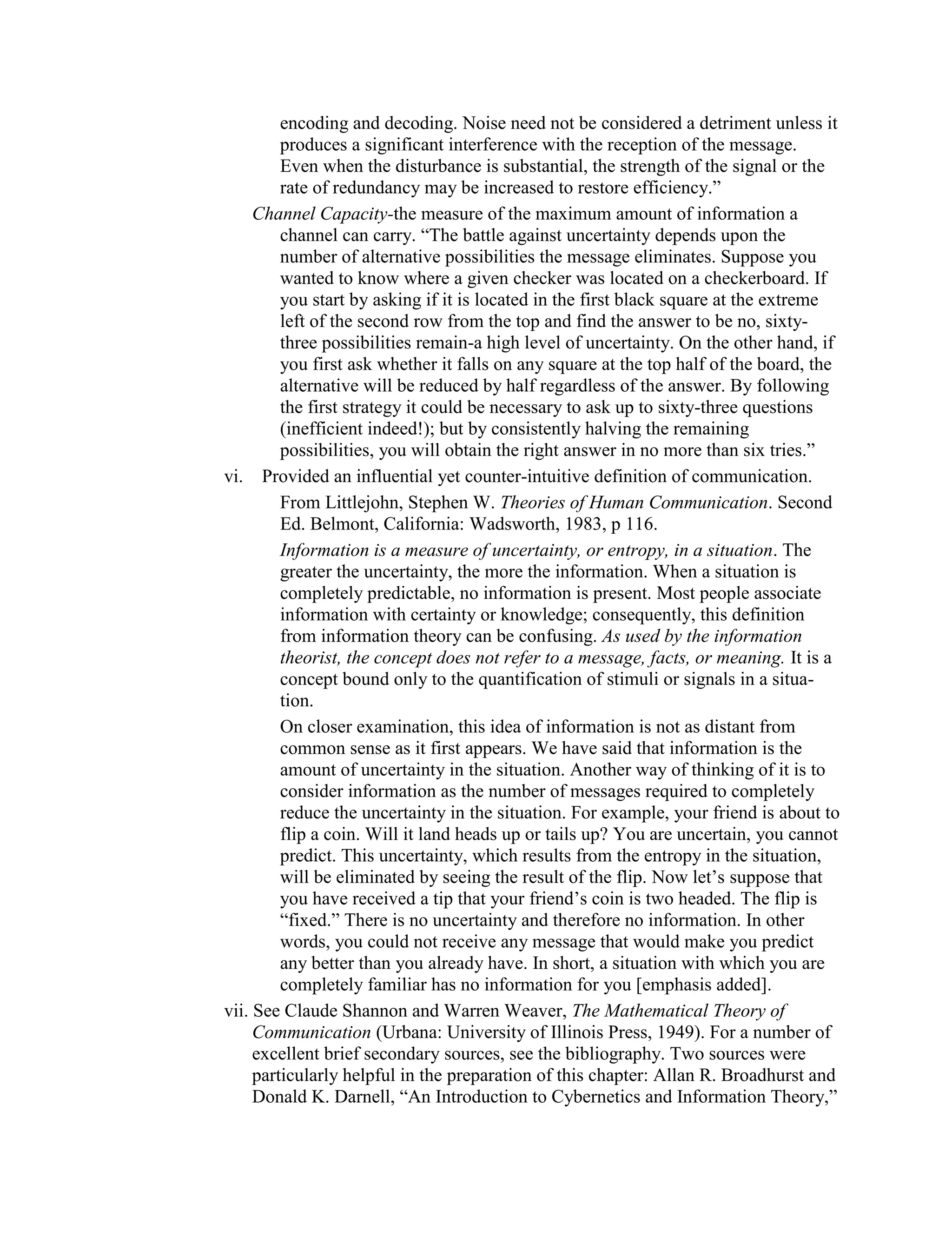 Communication models