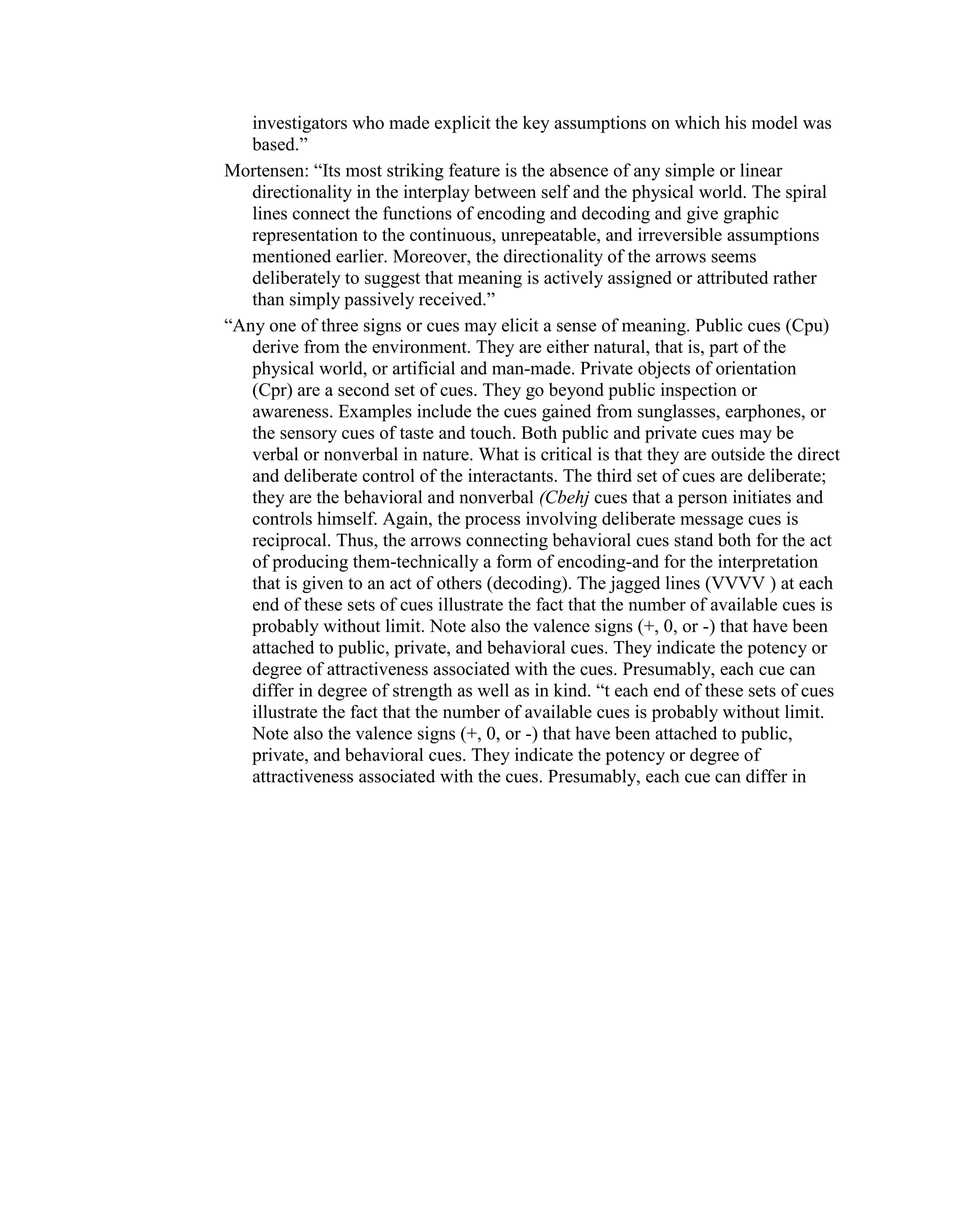 Communication models