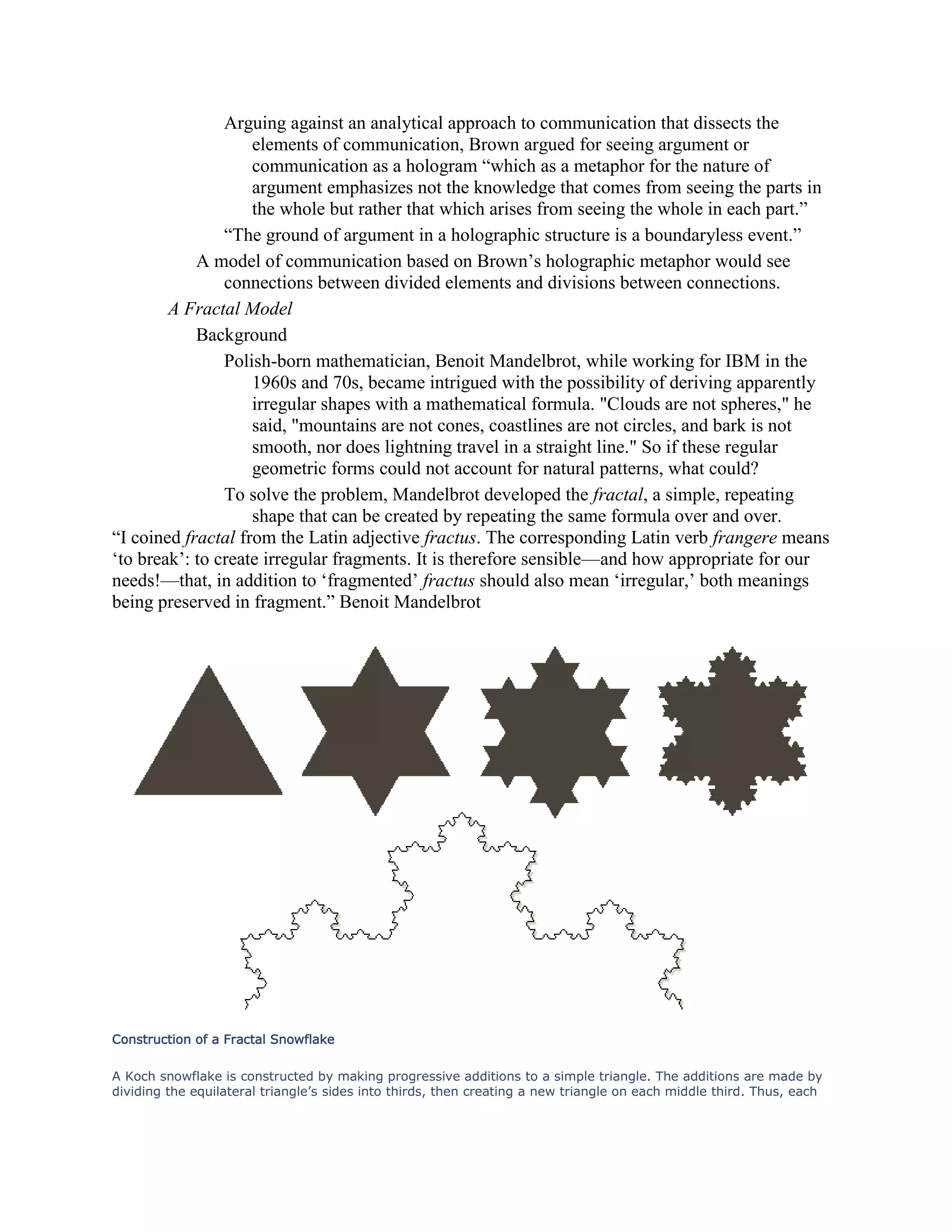Communication models