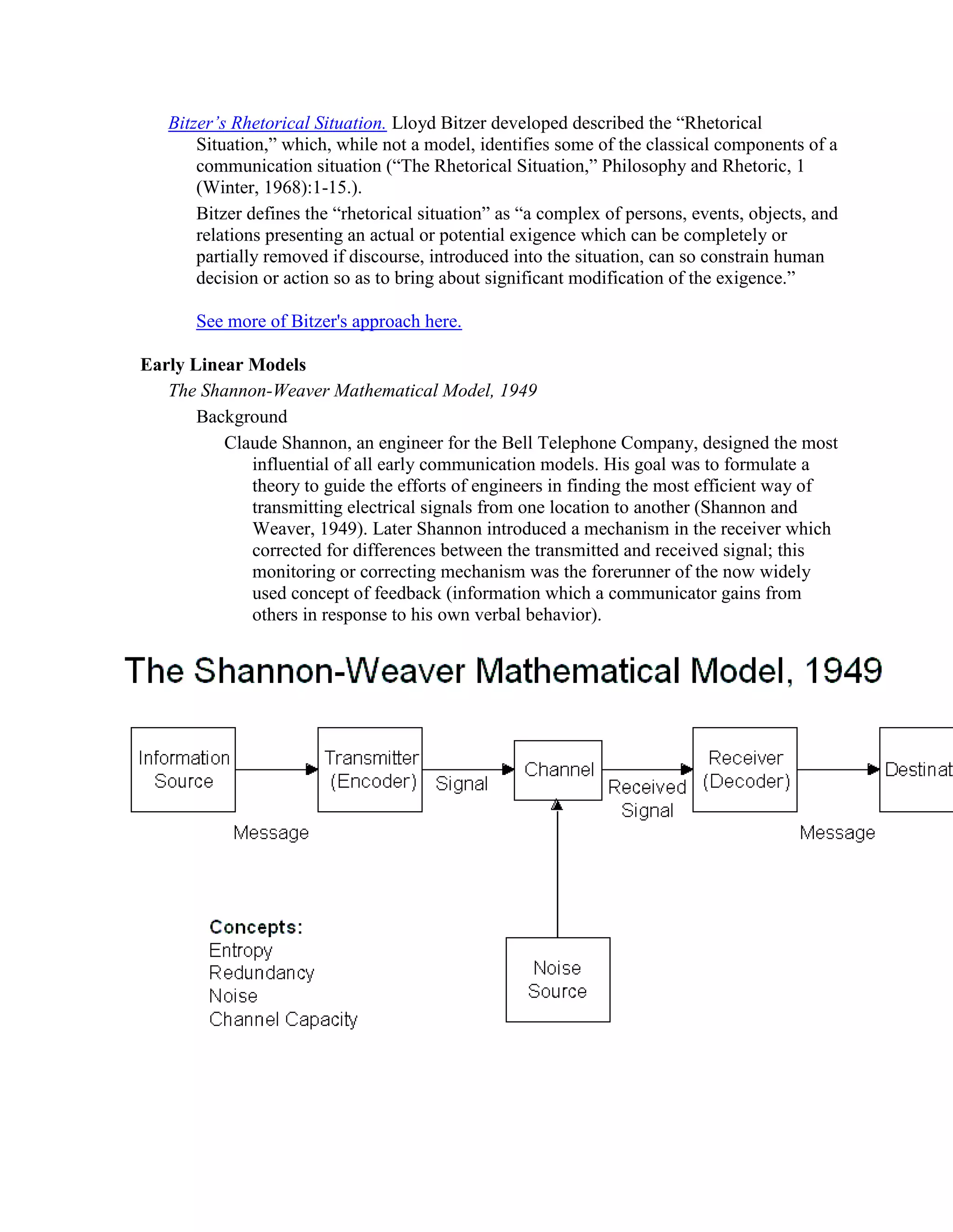 Communication models