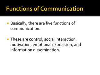 Communication models | PPTX