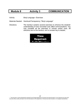module 8-1 - script communication - script... Communication module | DOC