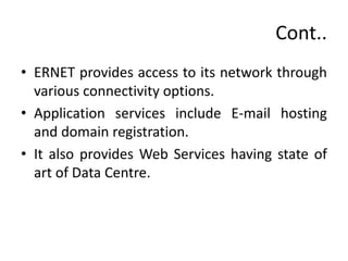 Ernet Networking Communication networks | PPTX