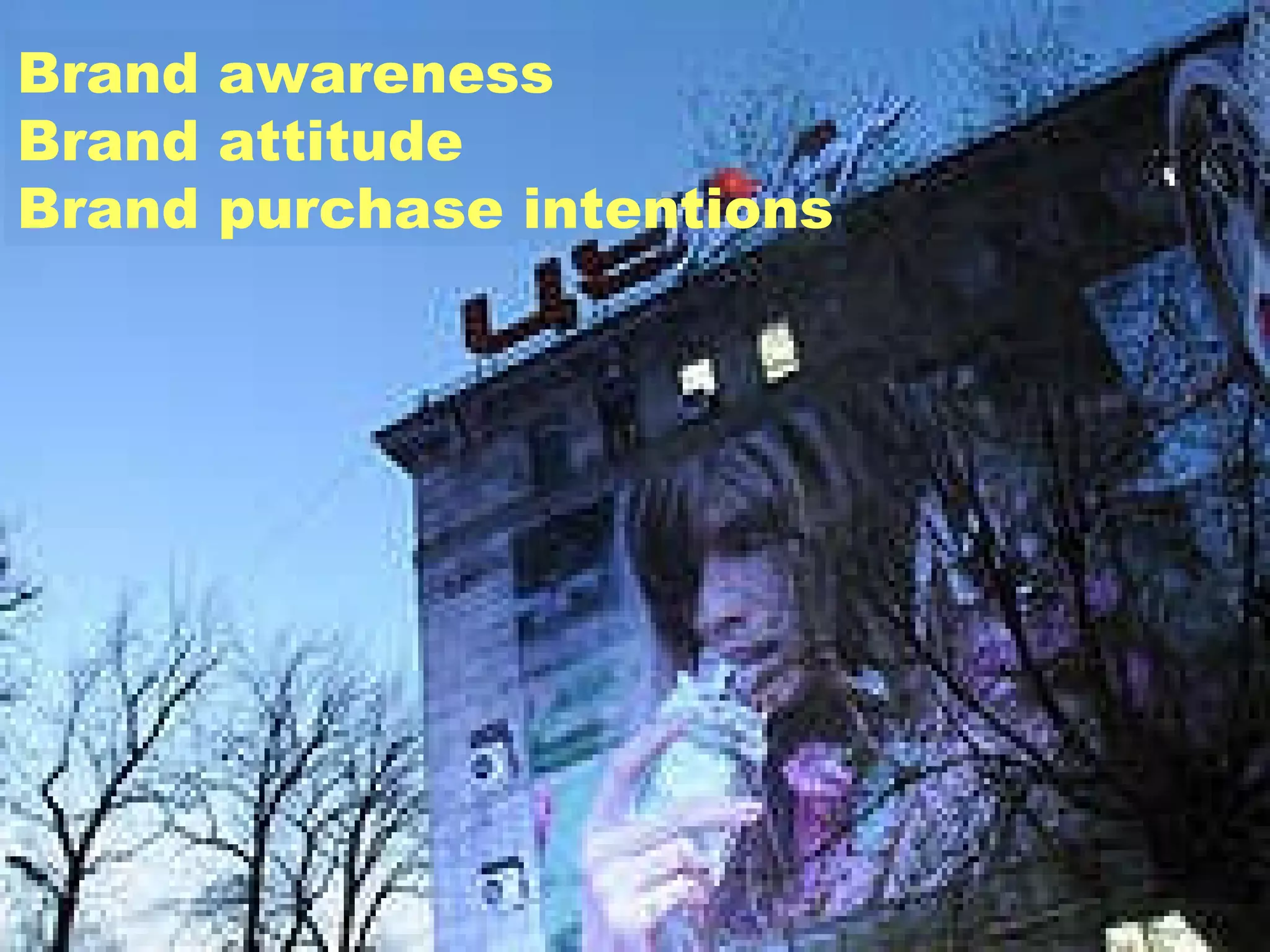 Brand awareness Brand attitude Brand purchase intentions 
