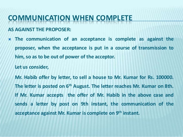 letter of offer and acceptance