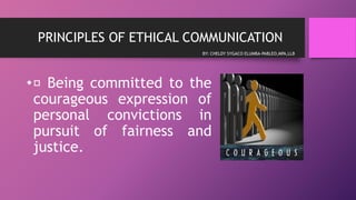Communication & organizational ethics | PPTX
