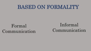 Communication Part 2 (Types, Barriers and 7 C's of communication) | PPTX