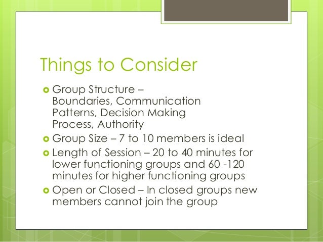 Communication patterns to observe in groups