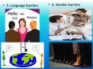 • 5. Language barriers • 6. Gender barriers
30-04-2015 10:22:46 19
 