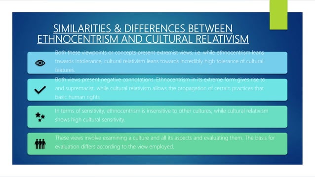 Ethnocentrism & Cultural Relativism