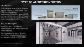 Supercomputer Real Overview of NVIDIA, Introduction to End Tip points Covered | PPTX
