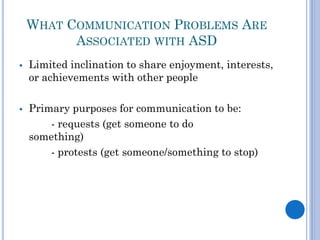Communication problems and intervention for children with autism | PDF