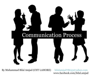 Communication Process




By Muhammad Bilal Amjad (CIIT LAHORE)    bilalamjad78633@yahoo.com
                                        www.facebook.com/bilal.amjad
 
