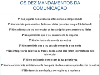 OS DEZ MANDAMENTOS DA
COMUNICAÇÃO
 
