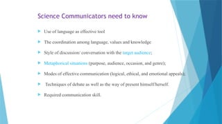 Effective Science Communication and Networking for Technology ...