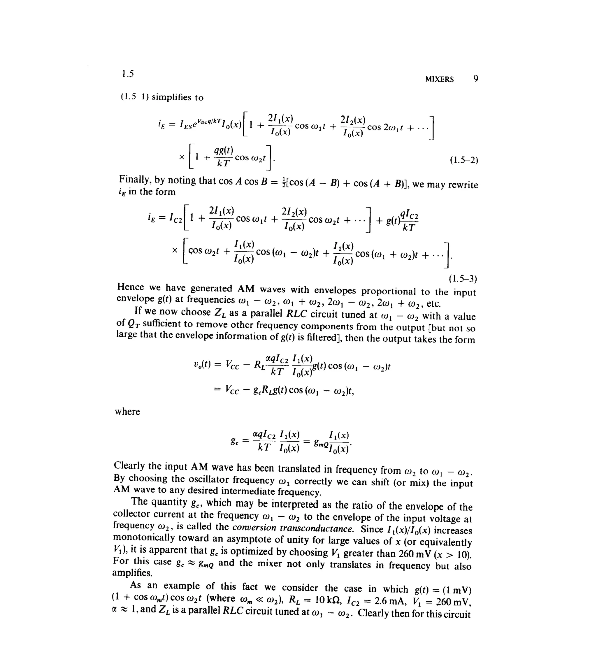 Communications circuits of clarke & hess
