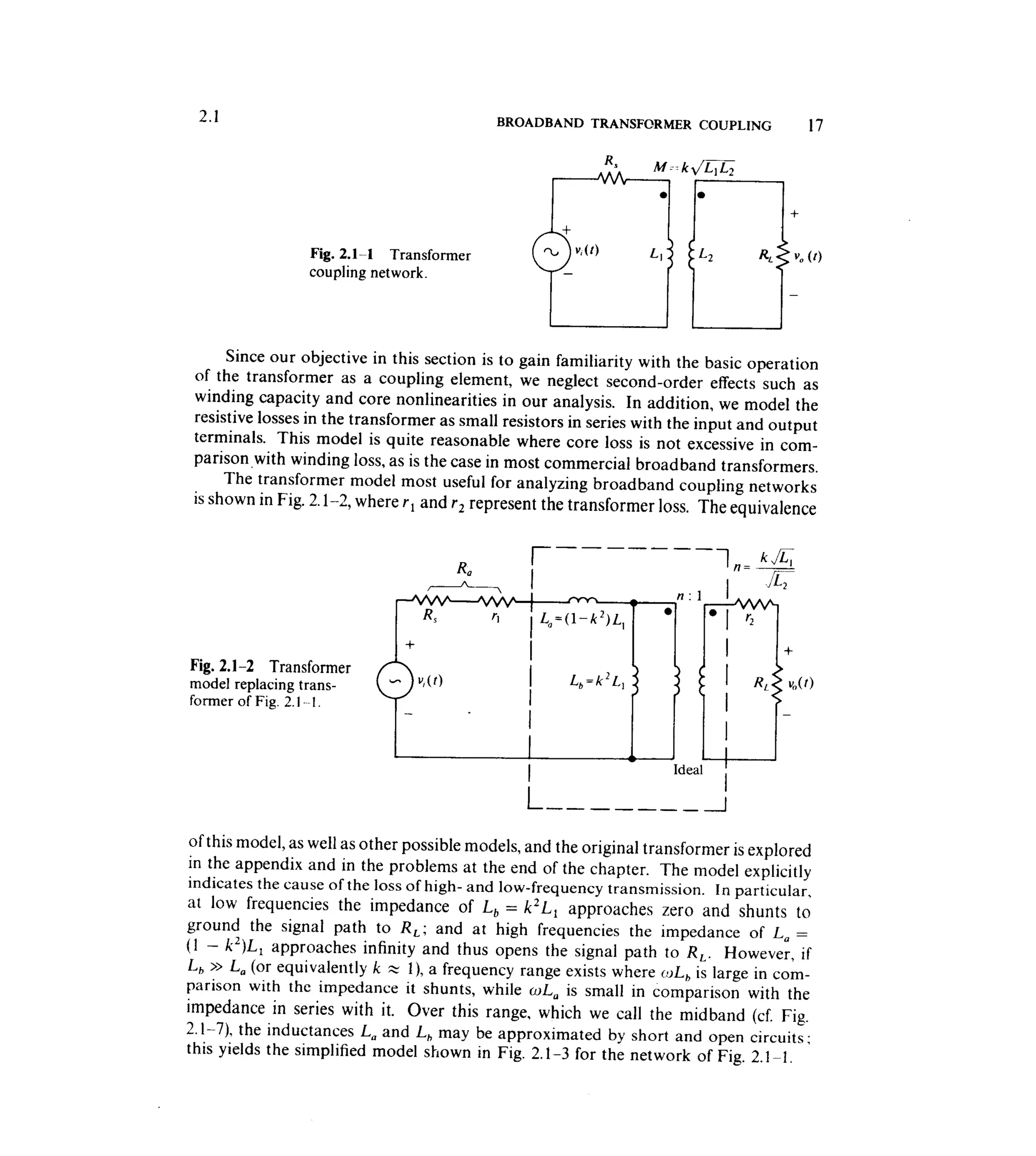 Communications circuits of clarke & hess