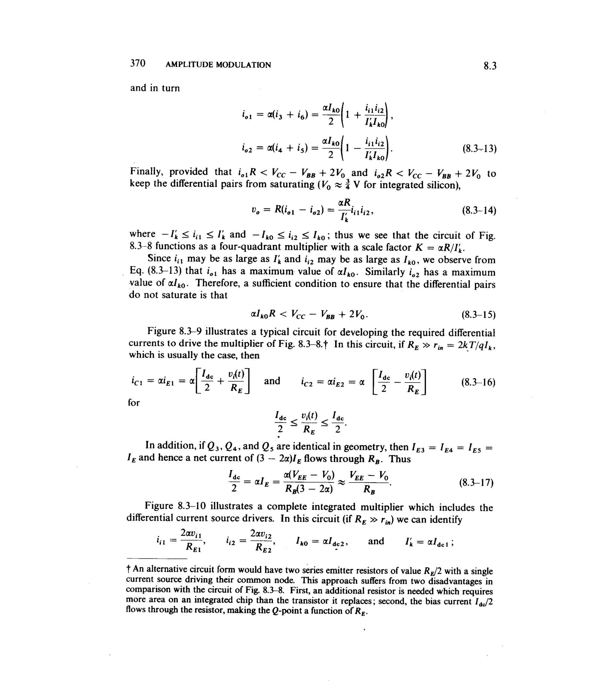 Communications circuits of clarke & hess