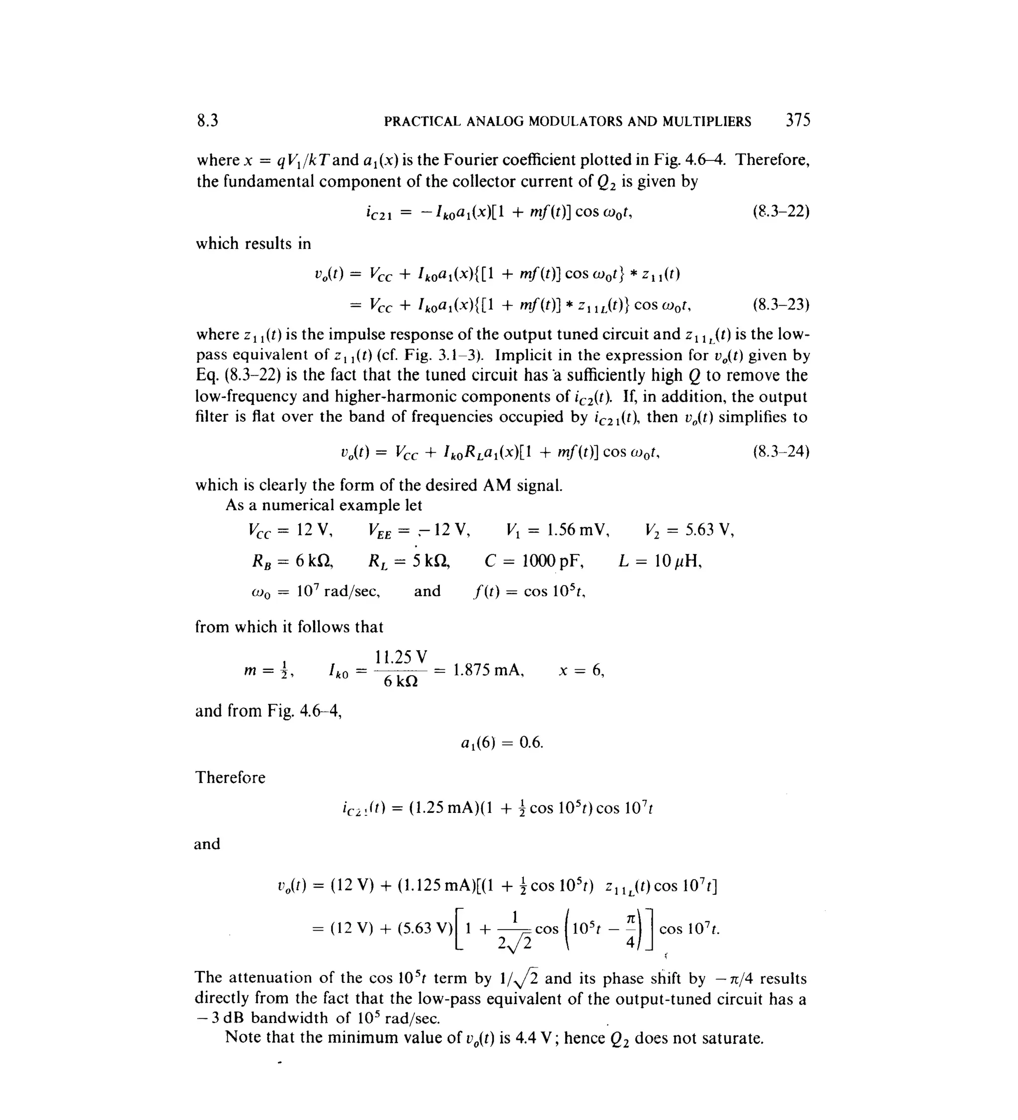 Communications circuits of clarke & hess