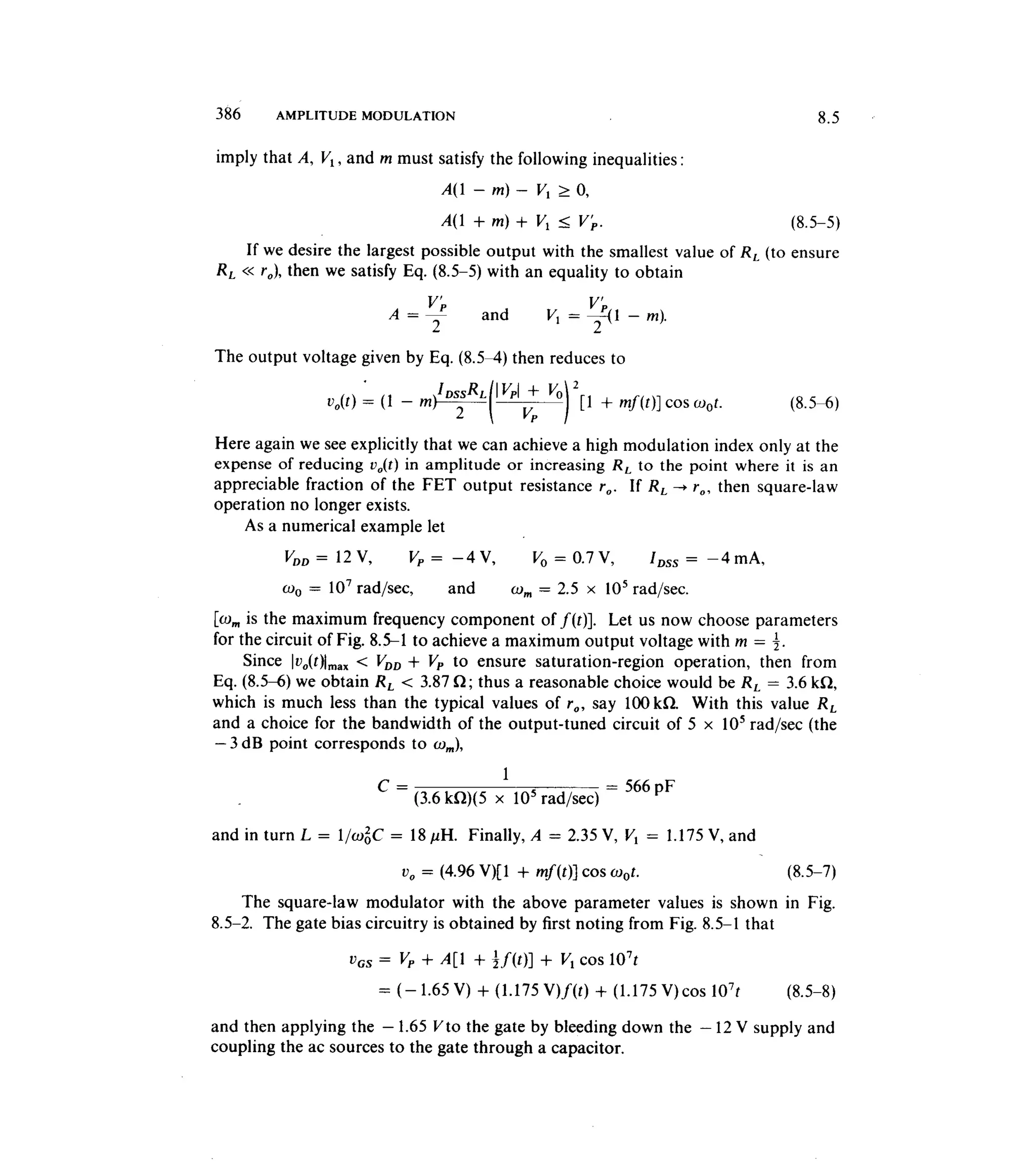Communications circuits of clarke & hess