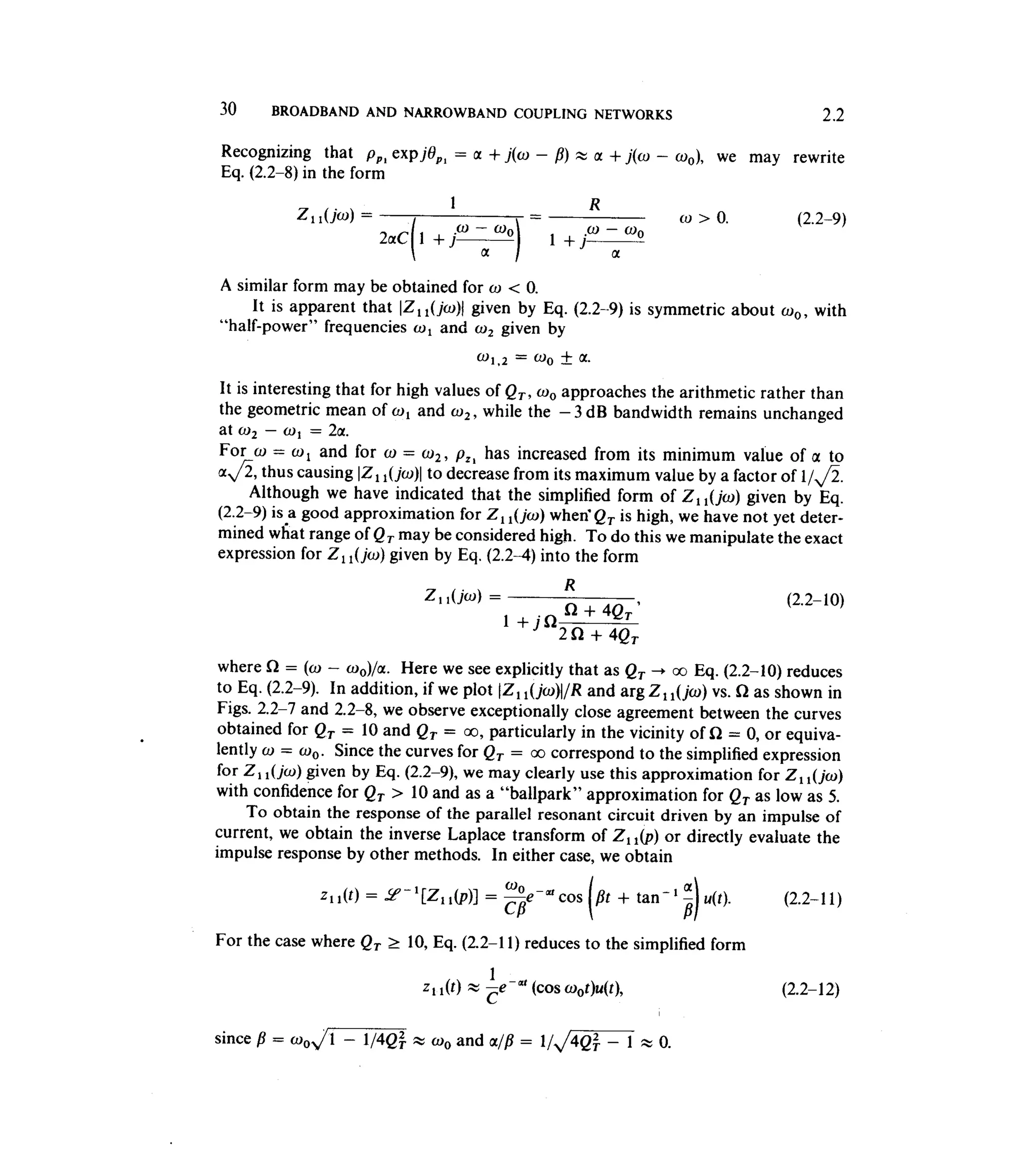 Communications circuits of clarke & hess