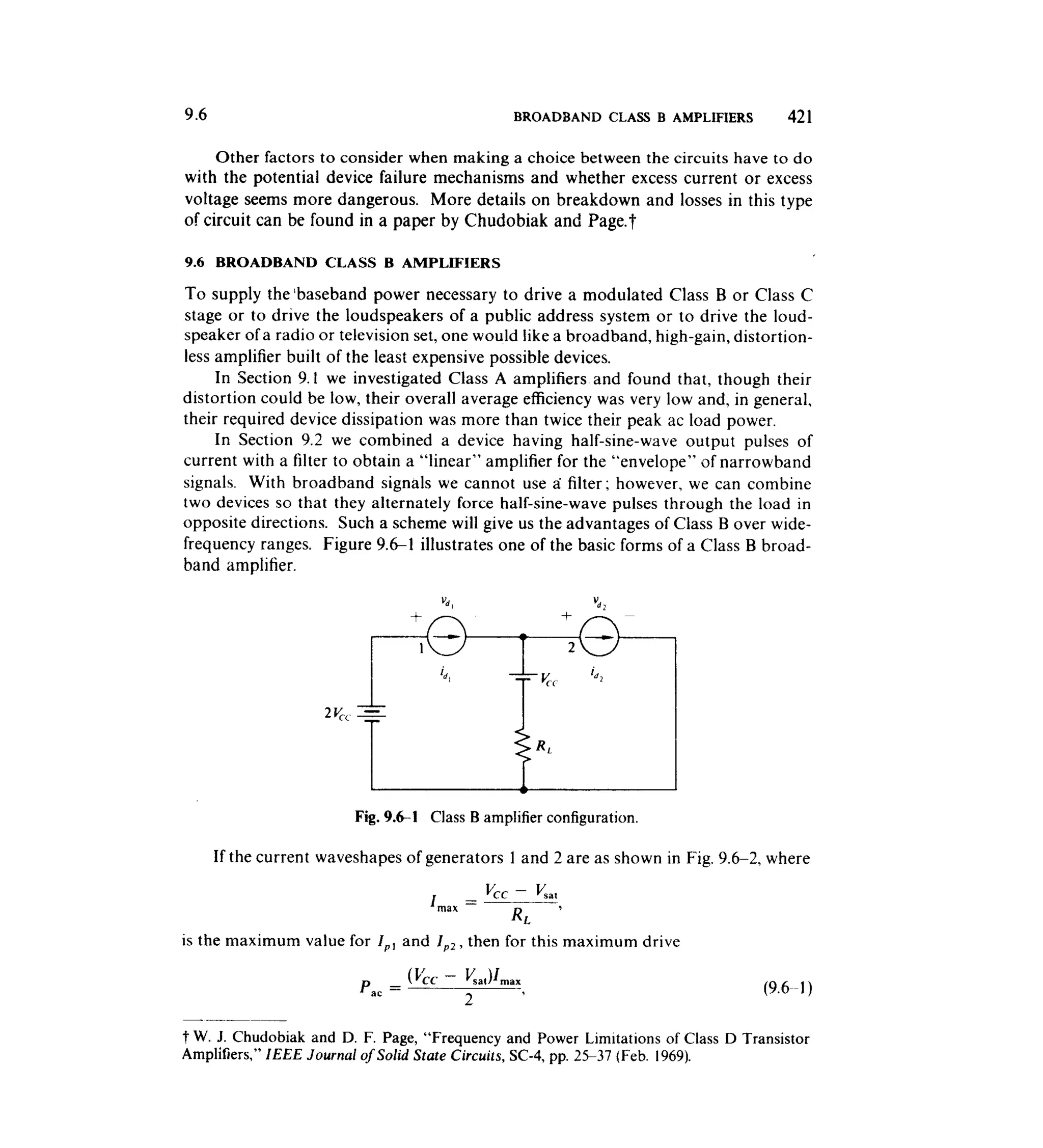 Communications circuits of clarke & hess