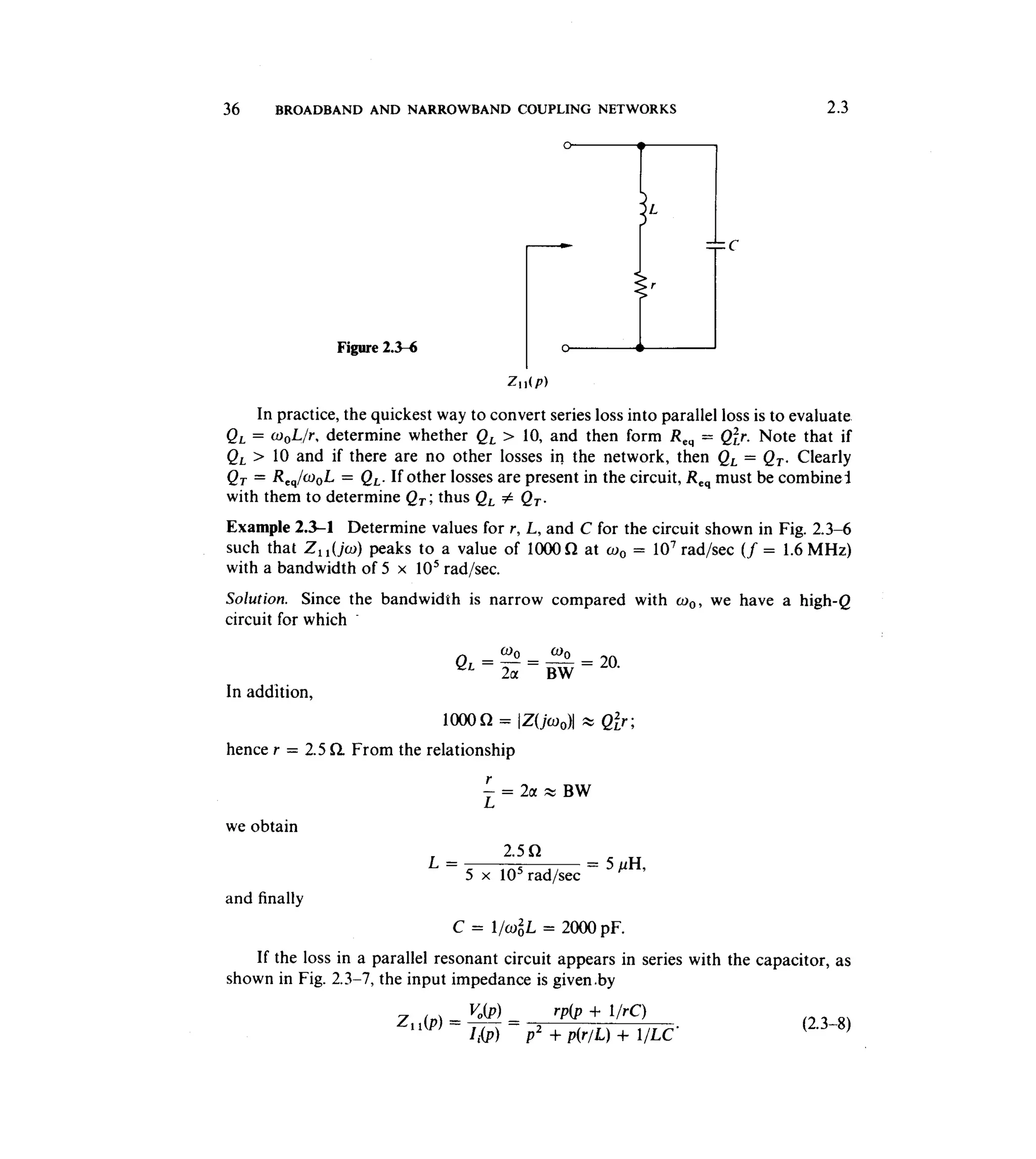 Communications circuits of clarke & hess