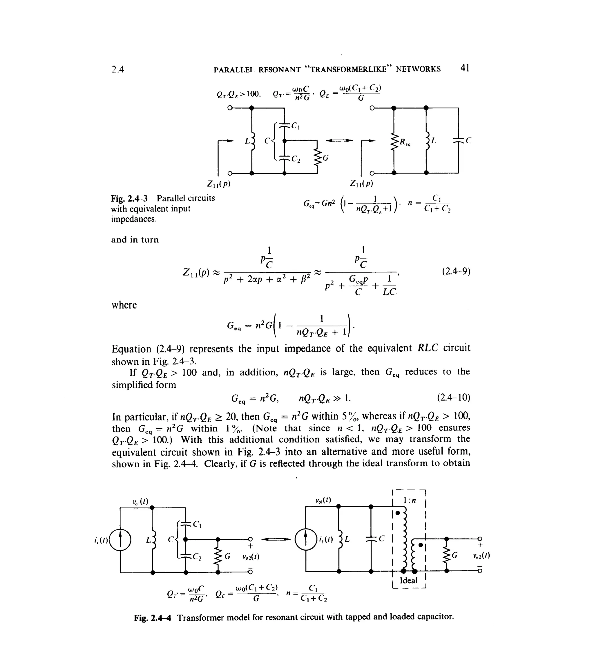 Communications circuits of clarke & hess