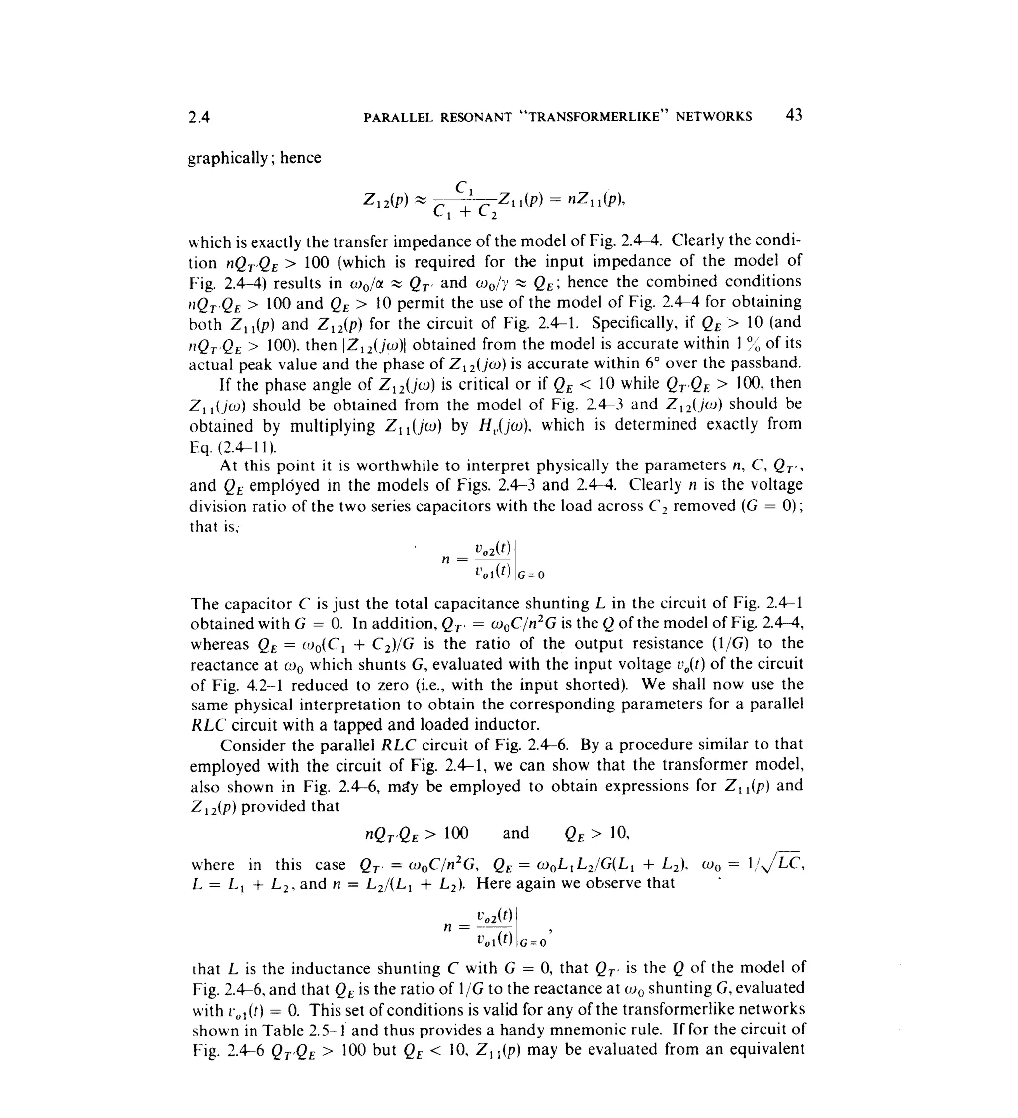 Communications circuits of clarke & hess