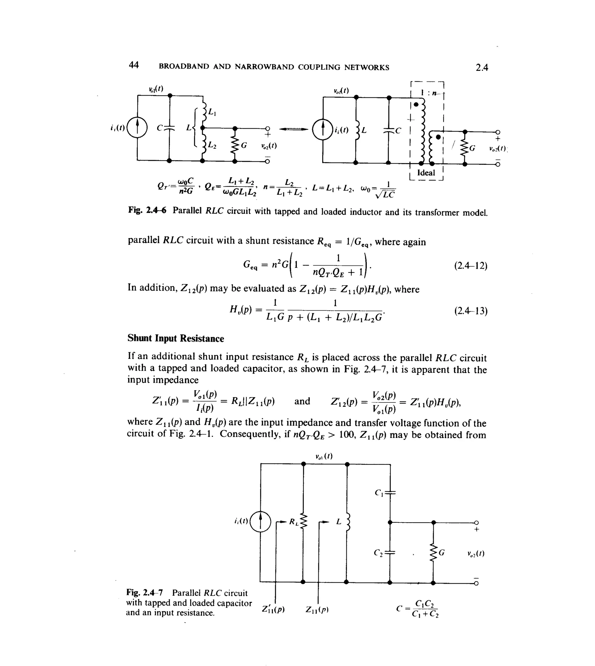 Communications circuits of clarke & hess