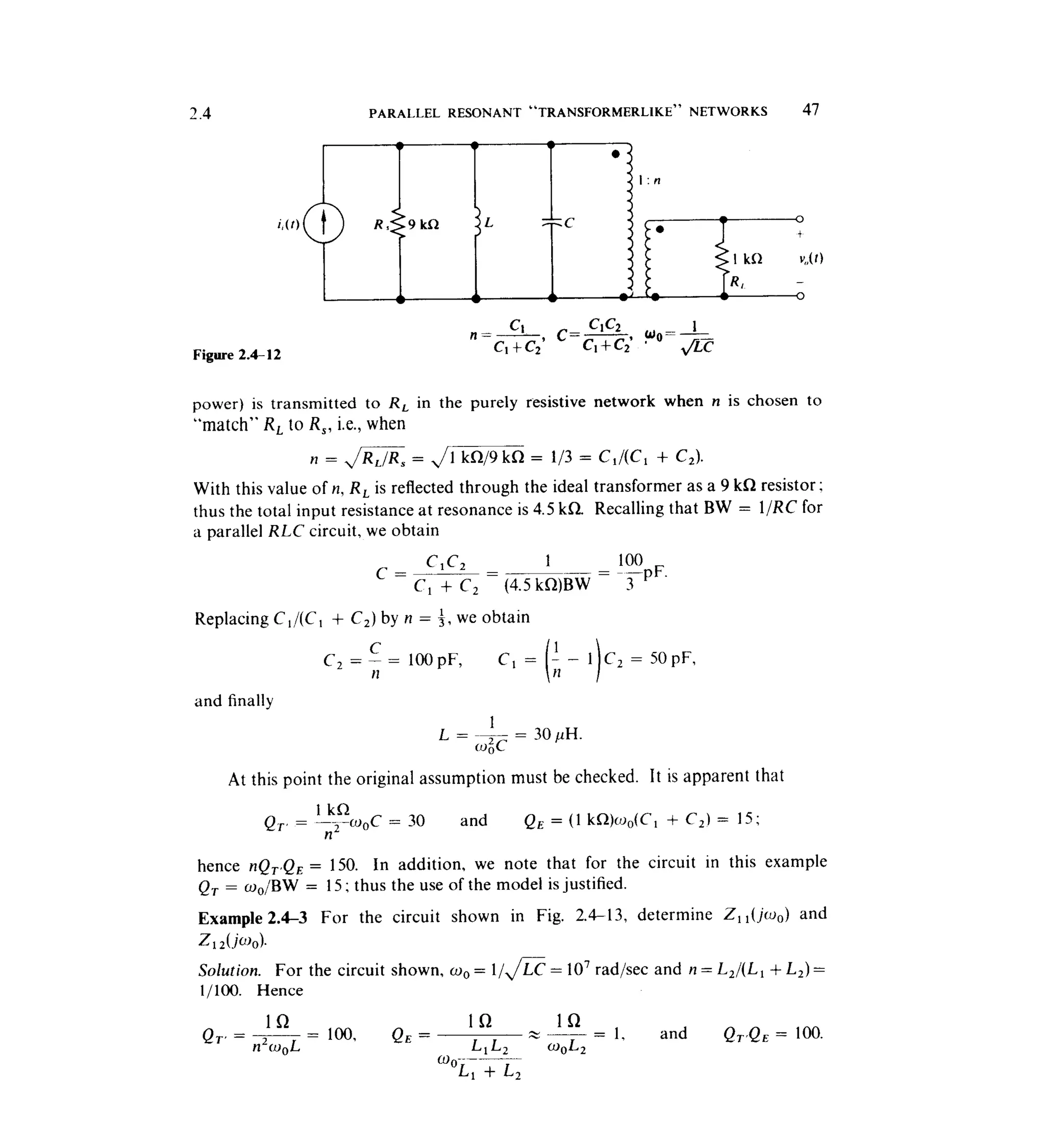 Communications circuits of clarke & hess