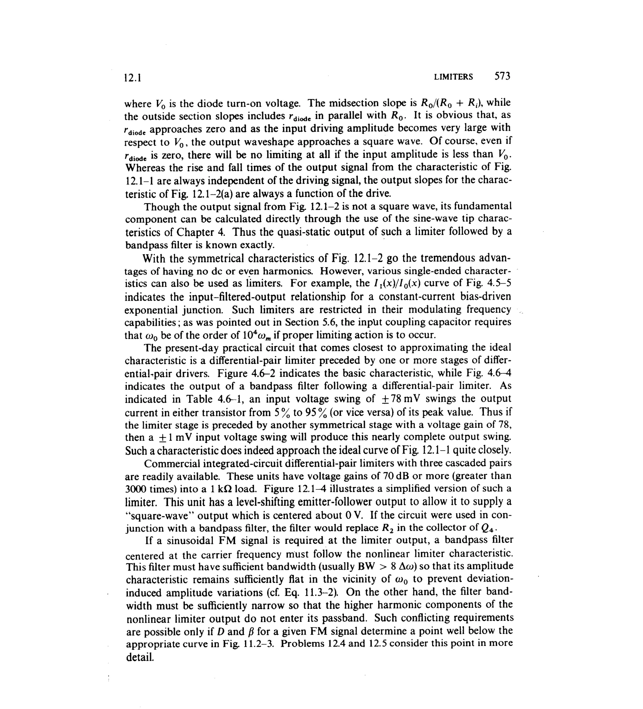 Communications circuits of clarke & hess
