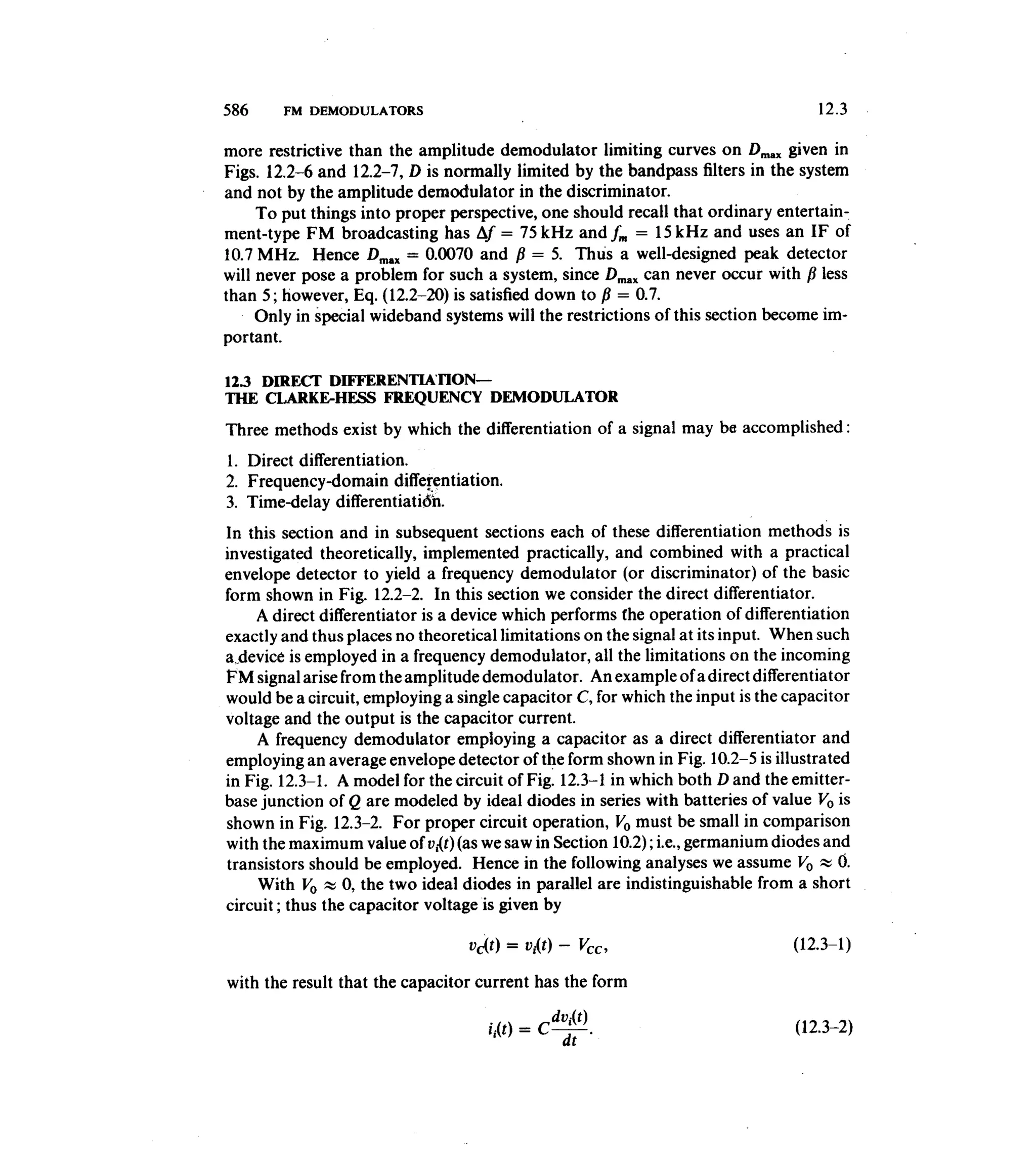 Communications circuits of clarke & hess