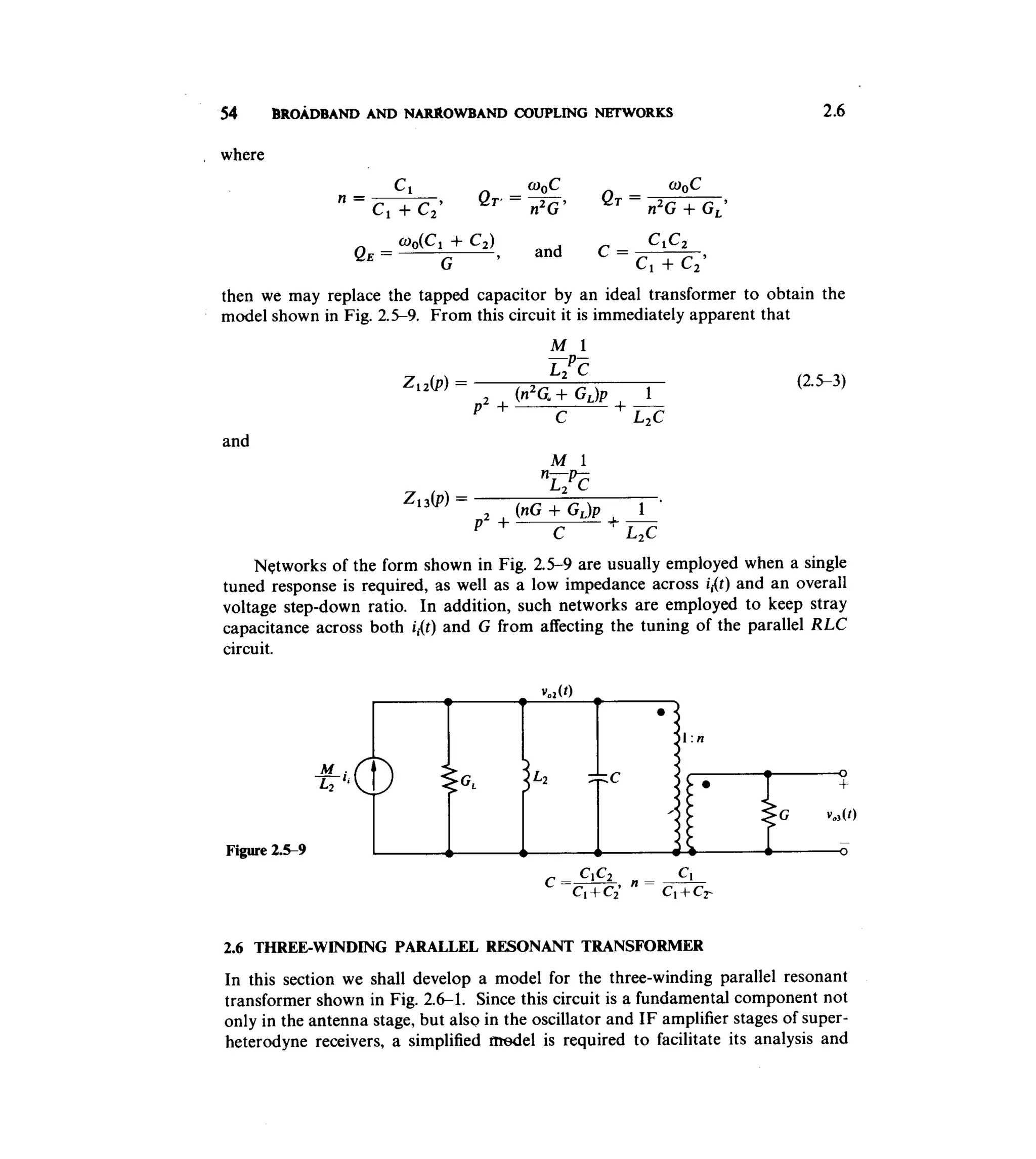 Communications circuits of clarke & hess
